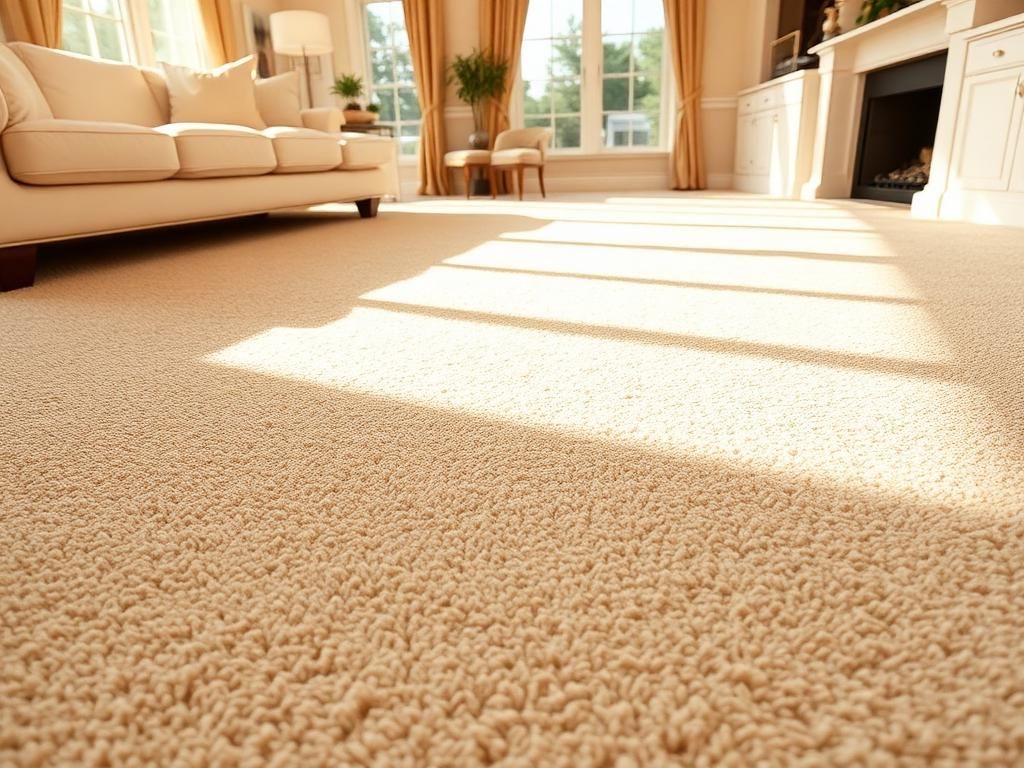 Light beige carpet in a softly lit room